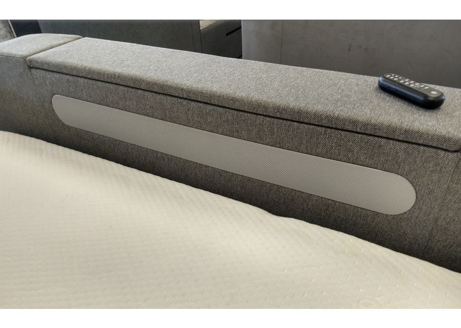 Ex Display Richmond IAudio Otemina Grey Ottoman TV Bed with matching 2Drwr USB Cabinets
